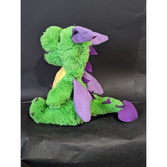 Steven Smith Green Dragon Plush Purple Wings And Ears 8 inch Stuffed Animal Toy - Picture 3 of 9